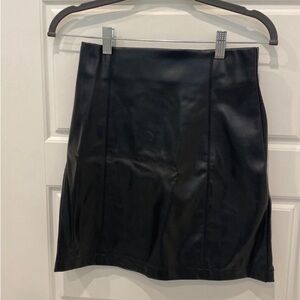 Faux leather skirt